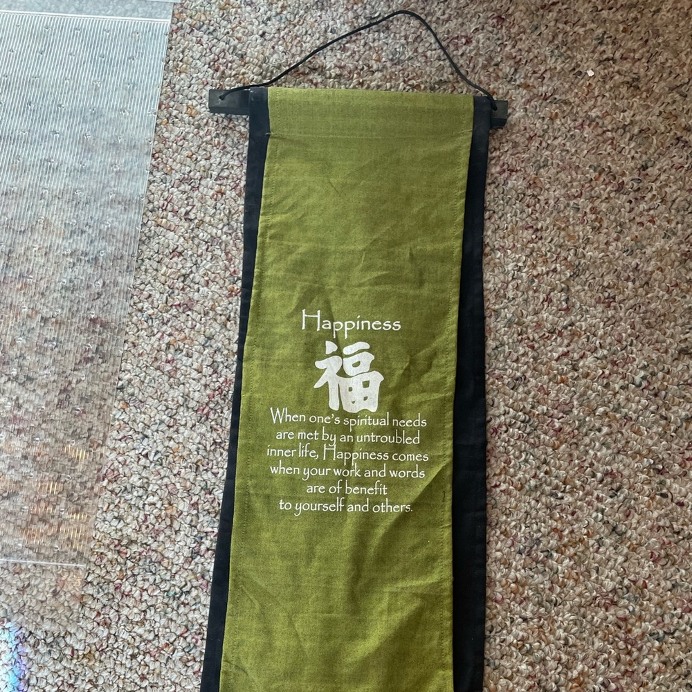 Asian luck canvas sign